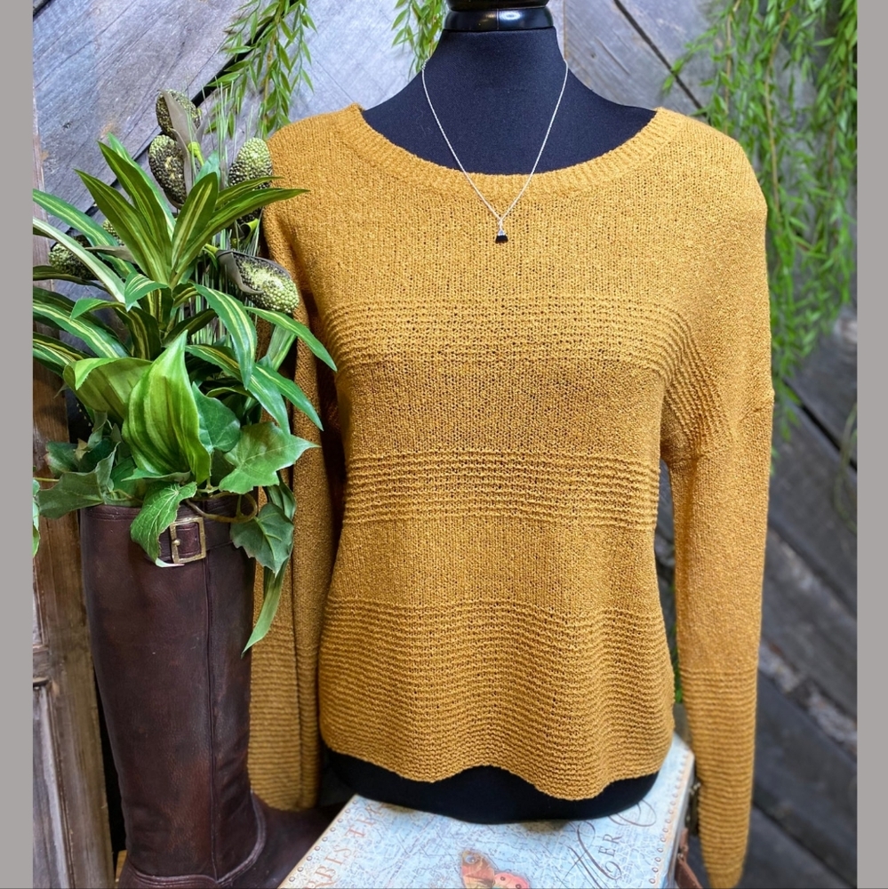 GENTLE FAWN Yellow Mustard Crew Neck Sweater